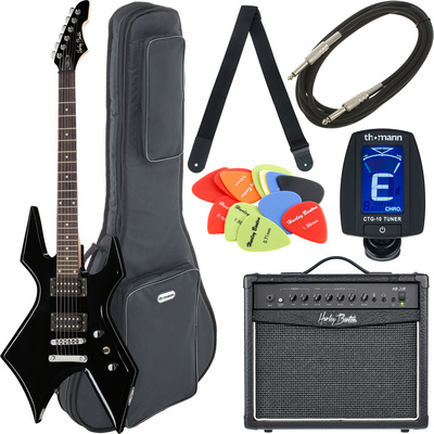 Harley Benton WL-20BK Rock Series elektrinės gitaros komplektas