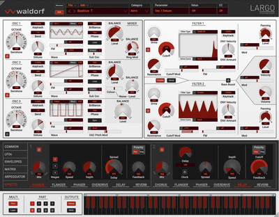 Waldorf Largo virtualus instrumentas