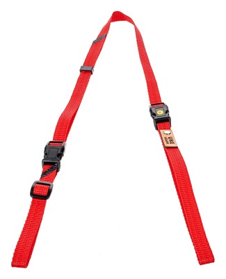 Uke Leash Half Strap Red-Orange Small ukulelės diržas