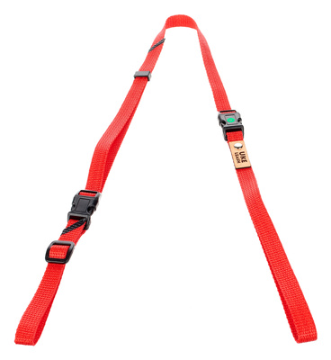 Uke Leash Half Strap Red-Orange Medium ukulelės diržas  