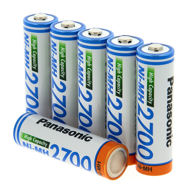 6 NiMH AA Akku 1,2 V 2700 mAh