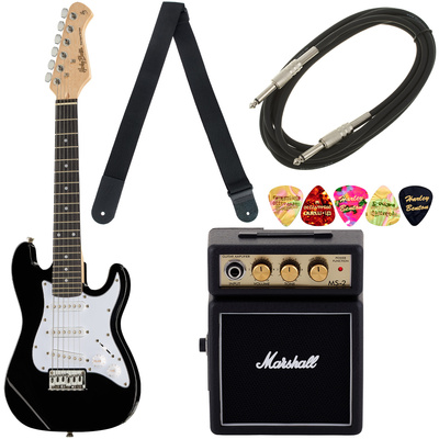 Harley Benton ST-Junior BK Standard S elektrinės gitaros komplektas