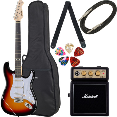 Harley Benton ST-20 SB Standard Serie elektrinės gitaros komplektas  
