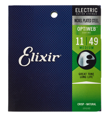 Elixir Optiweb 19102 Medium elektrinės gitaros stygos  