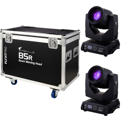 B-Stock, Stairville B5R Beam Tourpack 2. Komplett Tourpack mit 2 Stück B5R Moving Head 5R #347665 und Flyht Pro 2in1 Tourcase #441881 Stairville B5R
