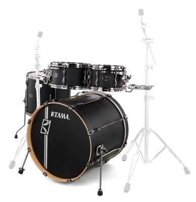 B-Stock, Tama Superstar Hyperdrive Maple Serie, ML42HLZBNS-FBK, Kesselsatz, Lackierter Kessel, Farbe: Flat Black (FBK), Hardware Beschlagteile Black
