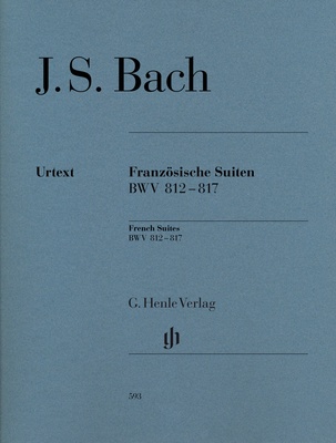 Henle Verlag Bach Französische Suiten klasikinė fortepijono literatūra