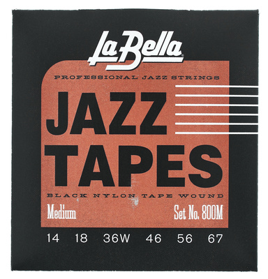 La Bella 800M Jazz Black Nylon M elektrinės gitaros plokščiosios stygos
