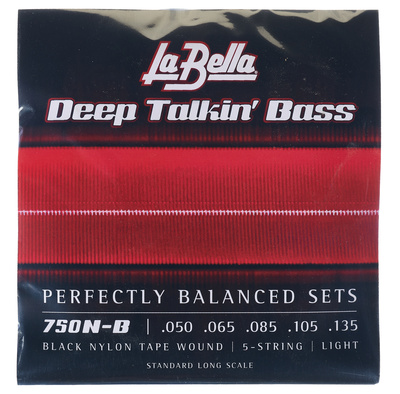 La Bella 750N-B Black Nylon L 5-stygės elektrinės bosinės gitaros stygos