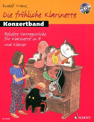 Schott Fröhliche Klarinette Konzert dainų rinkinys klarnetui