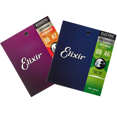Elixir Acoustic/E-Guitar Bundle akustinių ir elektrinių gitarų stygų komplektas