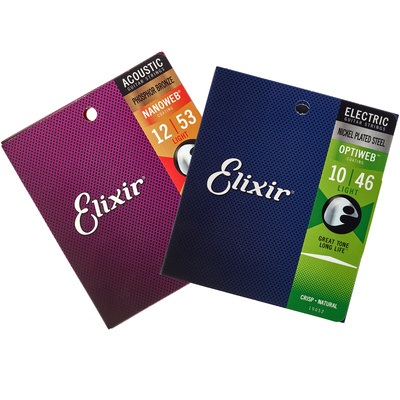 Elixir Acoustic/E-Guitar Bundle dengtos akustinės gitaros stygos 