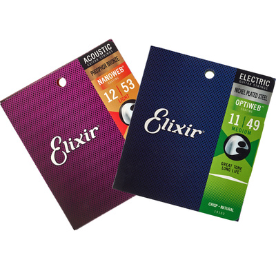 Elixir Acoustic/E-Guitar Bundle dengtos akustinės gitaros stygos  