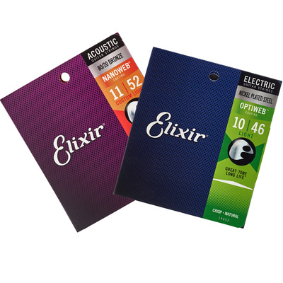 Elixir Acoustic/E-Guitar Bundle dengtos akustinės gitaros stygos