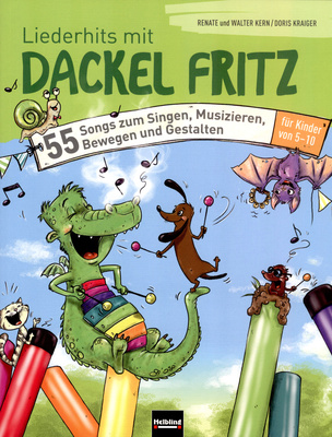 Helbling Verlag Liederhits mit Dackel Fritz mokomoji muzikos medžiaga vaikams