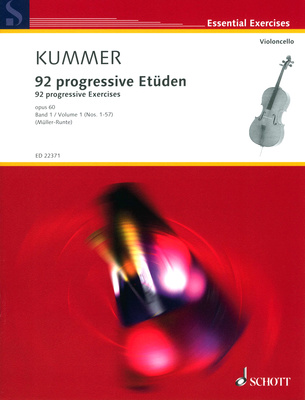 Schott 92 progressive Etüden etiudai violončelei