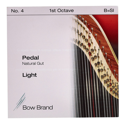 Bow Brand Pedal Nat. Gut 1st B No.4 L pedalinių arfų styga