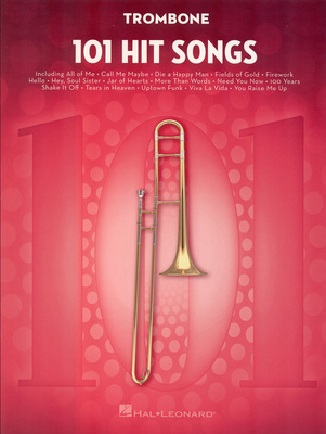 Hal Leonard 101 Hit Songs For Trombone dainų knyga trombonui