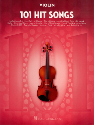 Hal Leonard 101 Hit Songs For Violin smuiko natų knyga