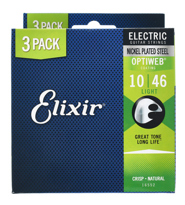 Elixir Optiweb 19052 Light 3P elektrinės gitaros stygos