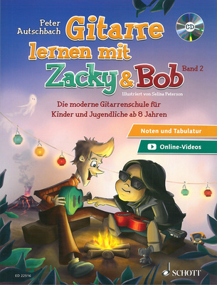Schott Gitarre Lernen Zacky & Bob 2 akustinės gitaros mokomoji literatūra