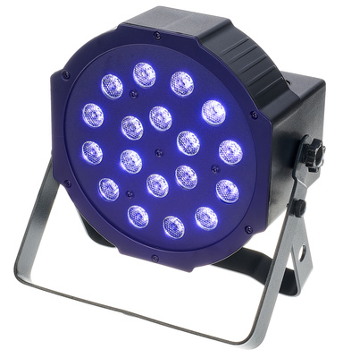 B-Stock, Eurolite LED SLS-180 UV 18x1W Floor, Slimline UV-Strahler ausgestattet mit 18 x 1 W UV LEDs, flache Gehäuseform, hängende oderstehende