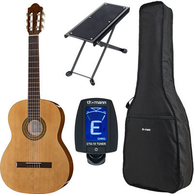 Thomann Classic 4/4 kairiarankių klasikinė gitara komplektas  