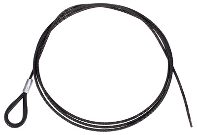 Stairville Steelwire Safety 300cm/5mm Bk apsauginis lynas