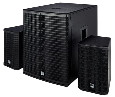 B-Stock, HK Audio Lucas 2K18, aktives 2.1 Stereo-PA-System für mobile DJs, 2000 Watt/Peak, 670 Watt Class D,FIR-Filterung, Peak und RMS Limiter, mit 2