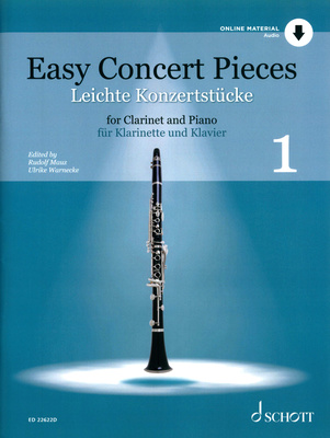 Schott Easy Concert Pieces Clarinet 1 klarneto literatūra