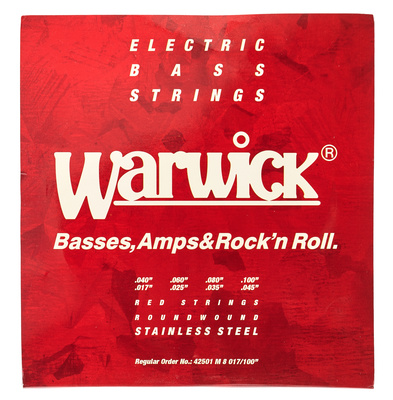 Warwick Red Strings 8 M 017/40-045/100 elektrinės bosinės gitaros stygos  