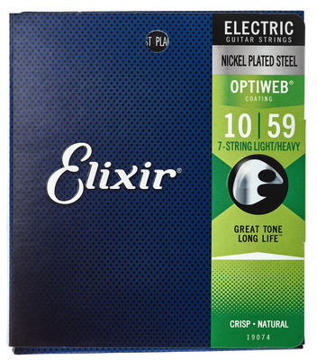 Elixir Optiweb 19074 Light/Heavy 7 elektrinės gitaros stygos