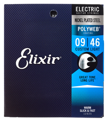 Elixir Polyweb 12025 Custom Light elektrinės gitaros stygos