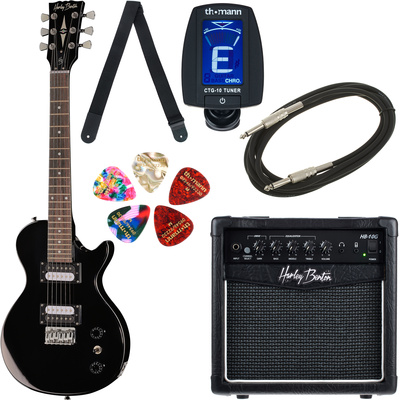 Harley Benton SC-200BK Mini elektrinė gitara