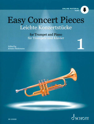 Schott Easy Concert Pieces Trumpet 1 klasikinio trimito literatūra