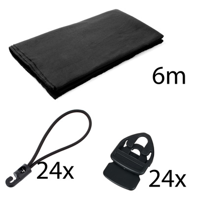 Stairville Molton 500g/m² užuolaidų komplektas 6x3m juodas