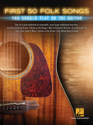 Hal Leonard First 50 Folk Songs Guitar akustinės gitaros dainų knyga