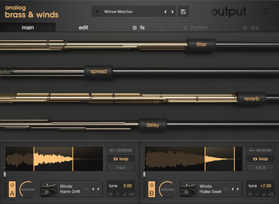 Output Analog Brass & Winds virtualūs instrumentai