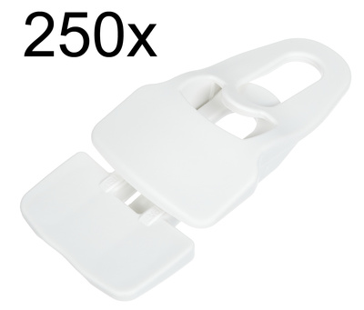 Holdon Midi Clip White moltono tvirtinimo spaustukai, 250 vnt. pakuotė