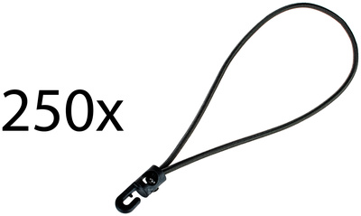 Stairville Spannfix Ø 4mm juodi moltono tvirtinimo priedai, 250 vnt.