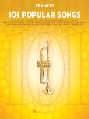 Hal Leonard 101 Popular Songs Trumpet natų knyga trimitui