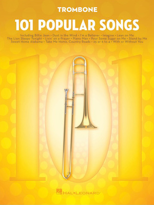 Hal Leonard 101 Popular Songs Trombone dainų knyga trombonui