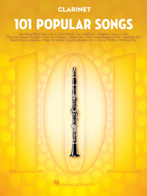 Hal Leonard 101 Popular Songs Clarinet dainų rinkinys klarnetui