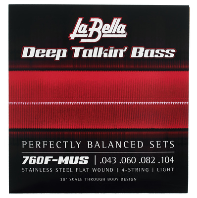 La Bella 760F-MUS Deep Talkin Bass elektrinės bosinės gitaros plokščios stygos