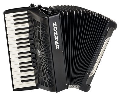 Hohner Bravo III 80 Black silent key pianinis akordeonas