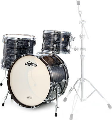 Ludwig Classic Maple Rock Black Oy. būgnų korpusų komplektas
