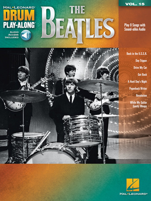 Hal Leonard Drum Play-Along The Beatles mušamųjų instrumentų natų sąsiuvinis
