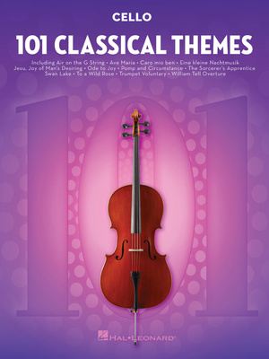 Hal Leonard 101 Classical Themes natos violončelei
