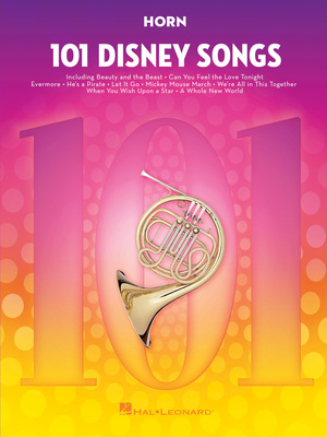 Hal Leonard 101 Disney Songs Horn dainų knyga valtornai