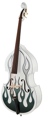 Thomann Rockabilly Vintage Flames WH/V laminuota faneros bosinė gitara